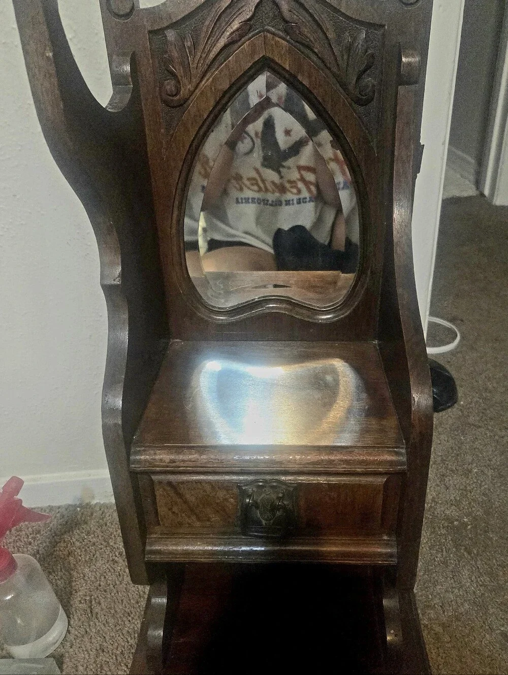 Vintage Gothic Arch Tabletop Vanity Mirror - Wood Repair/Upcycle Project